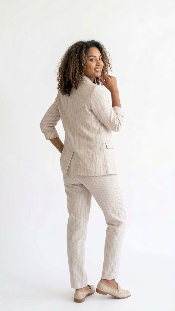 Conjunto Sastrero Lino Rayas