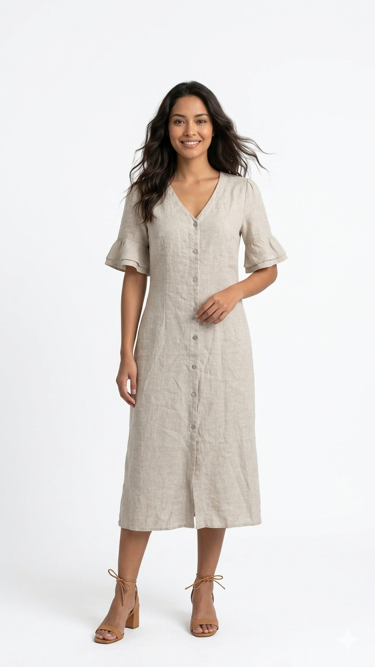 Vestido Mini "Angélica" en Broderie Blanco con Escote Cuadrado