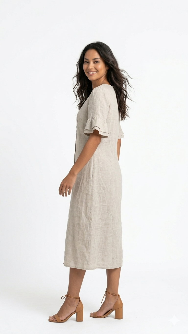 Vestido Mini "Angélica" en Broderie Blanco con Escote Cuadrado